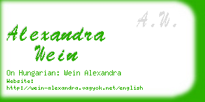 alexandra wein business card